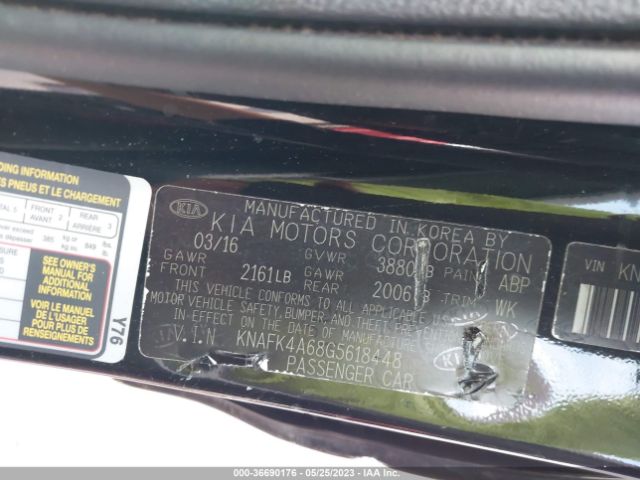 KIA FORTE LX 2016 KNAFK4A68G5618448 Image 9