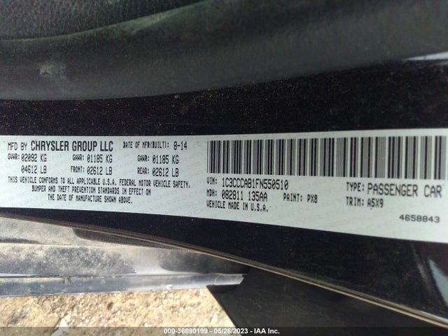 1C3CCCAB1FN550510 Chrysler 200 Limited