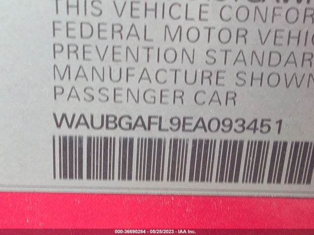 WAUBGAFL9EA093451 Audi S4 Premium Plus