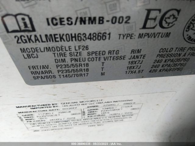 2GKALMEK0H6348661 GMC Terrain Sle