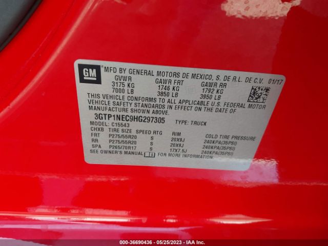 3GTP1NEC9HG297305 GMC Sierra 1500 Slt