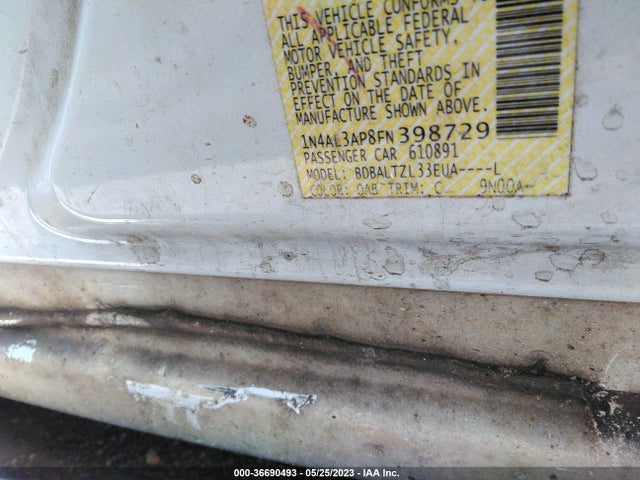 Nissan Altima 2.5 Sl 2015 1N4AL3AP8FN398729 Image 9