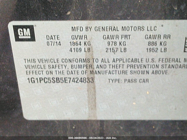 Chevrolet LUV 2014 1G1PC5SB5E7424833 Image 21