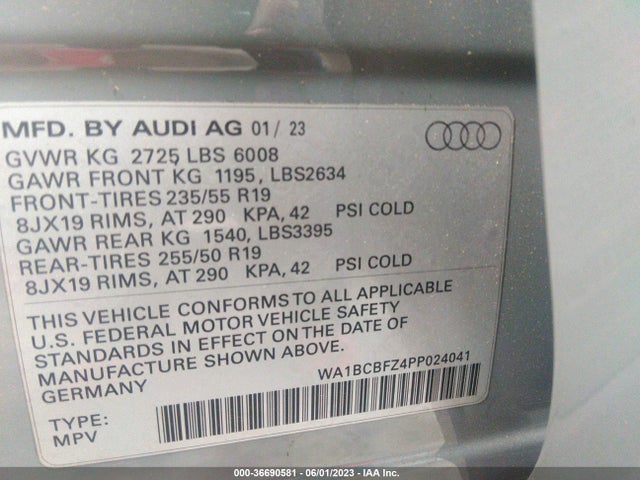 2023 Audi Q4 e-tron, VIN: WA1BCBFZ4PP024041