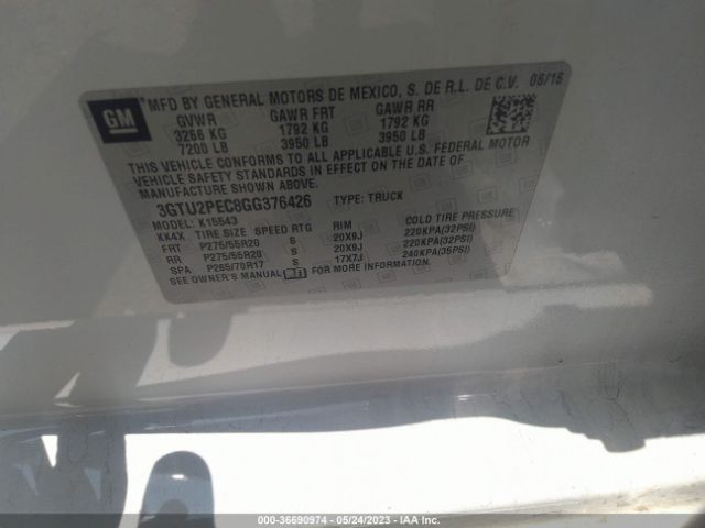 3GTU2PEC8GG376426 GMC Sierra 1500 Denali