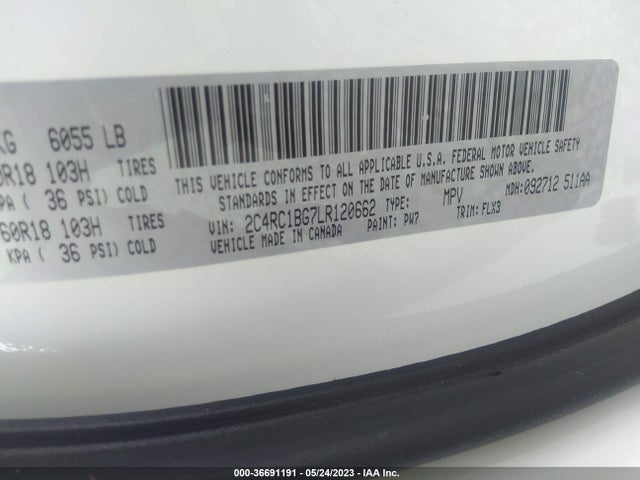2C4RC1BG7LR120662 Chrysler Pacifica Touring L