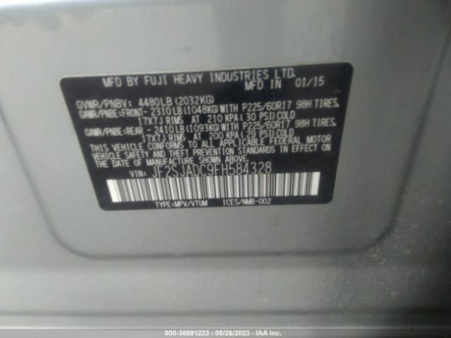 JF2SJADC9FH584328 Subaru Forester 2.5i Premium