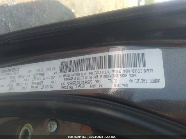 2018 RAM 1500 BIG HORN VIN: 3C6RR7LT4JG198629