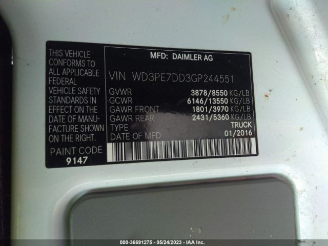 WD3PE7DD3GP244551 Mercedes-Benz SPRINTER CARGO VANS