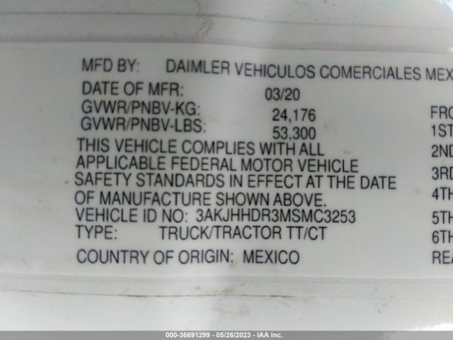2021 FREIGHTLINER CASCADIA 126 3AKJHHDR3MSMC3253 Photo 8