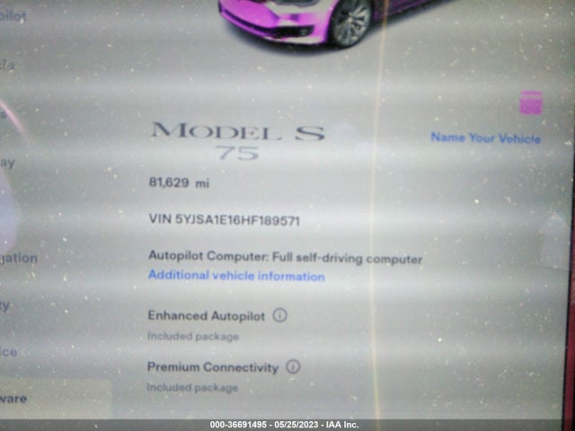 Tesla Model S 60/75 2017 5YJSA1E16HF189571 Image 9
