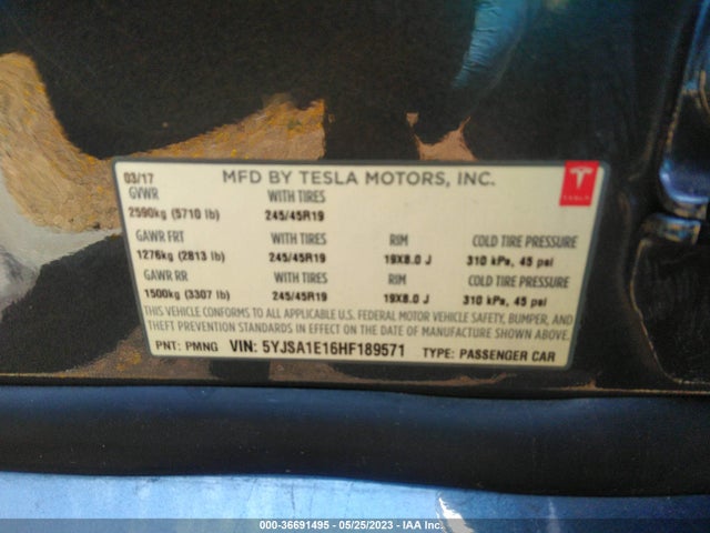 Tesla Model S 60/75 2017 5YJSA1E16HF189571 Image 11