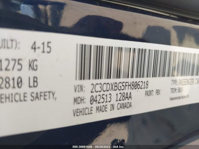 2C3CDXBG5FH806218 Dodge Charger Se