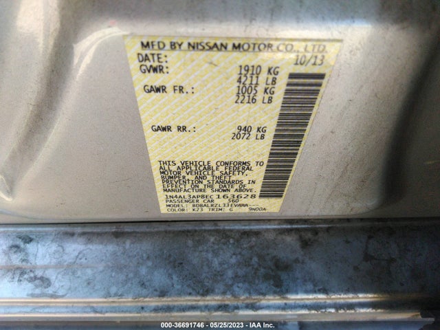Nissan Altima 2.5 S 2014 1N4AL3AP8EC163628 Image 9