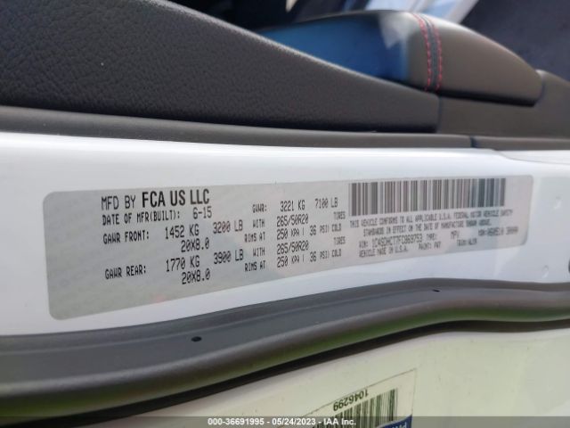 1C4SDHCT7FC869753 Dodge Durango R/t