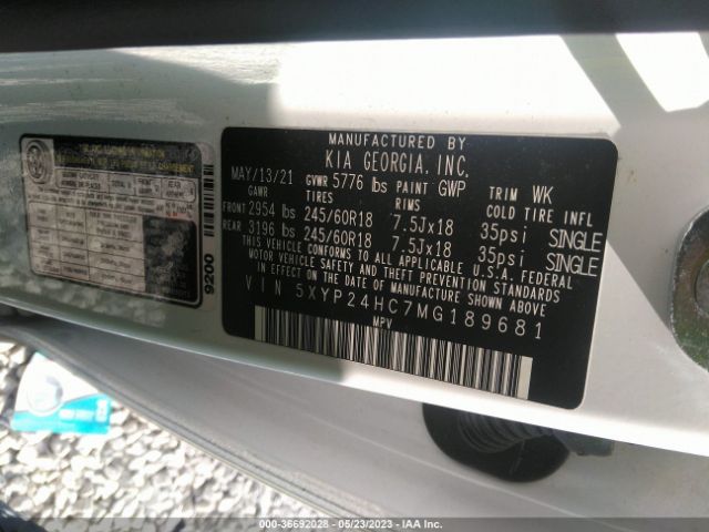 5XYP24HC7MG189681 KIA Telluride Lx