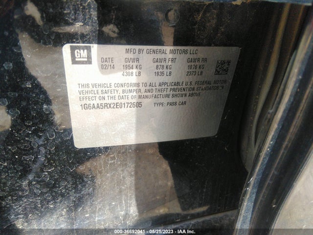 1G6AA5RX2E0172605 Cadillac Ats Standard