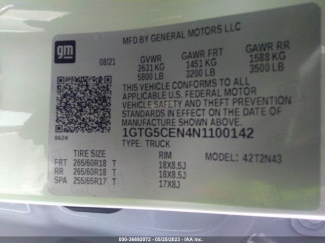 1GTG5CEN4N1100142 GMC Canyon 2wd Elevation