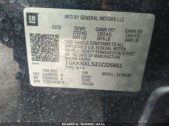 GMC Acadia Denali 2018 1GKKNXLS2JZ226851 Image 10