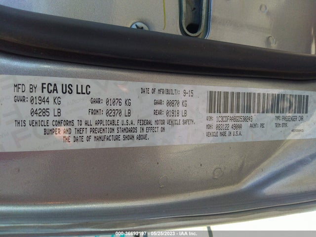 Dodge DART SE 2016 1C3CDFAA8GD530249 Image 9