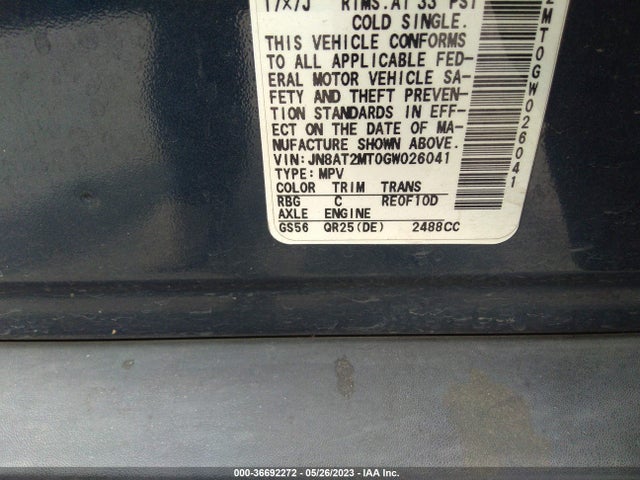 Nissan ROGUE S 2016 JN8AT2MT0GW026041 Image 11