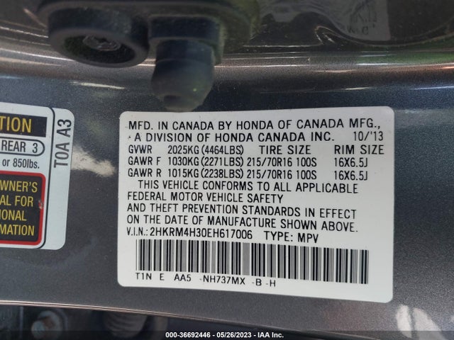 Honda CR-V LX 2014 2HKRM4H30EH617006 Image 10