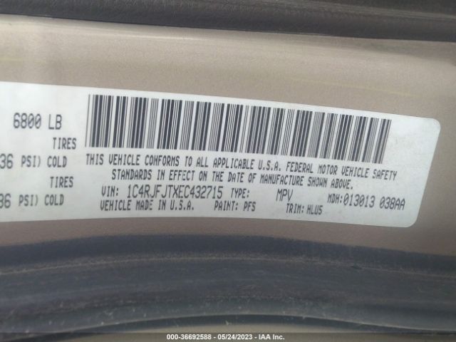1C4RJFJTXEC432715 Jeep Grand Cherokee Summit