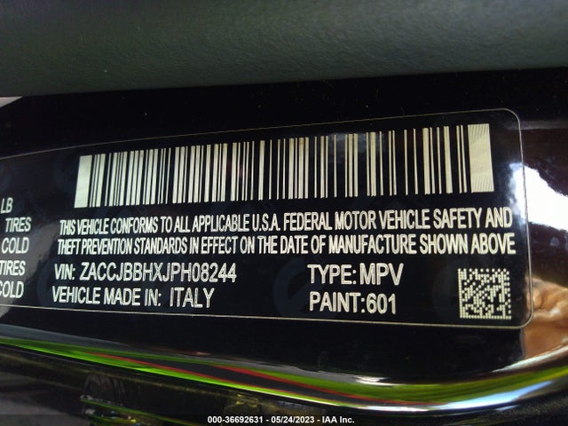 ZACCJBBHXJPH08244 Jeep Renegade Altitude