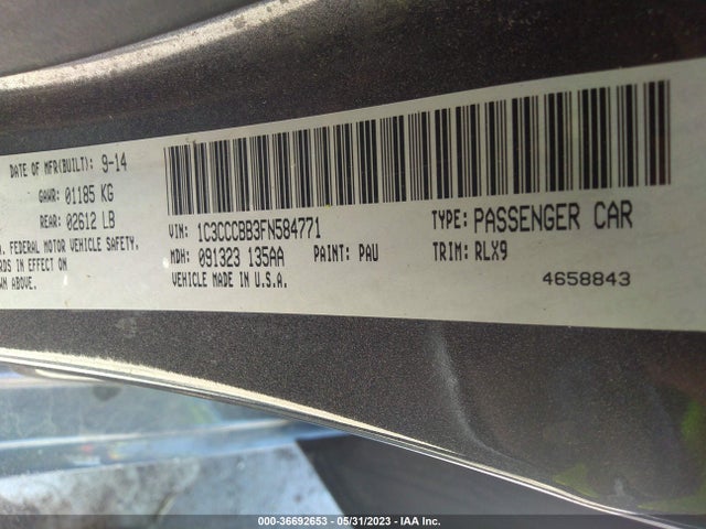 1C3CCCBB3FN584771 Chrysler 200 S