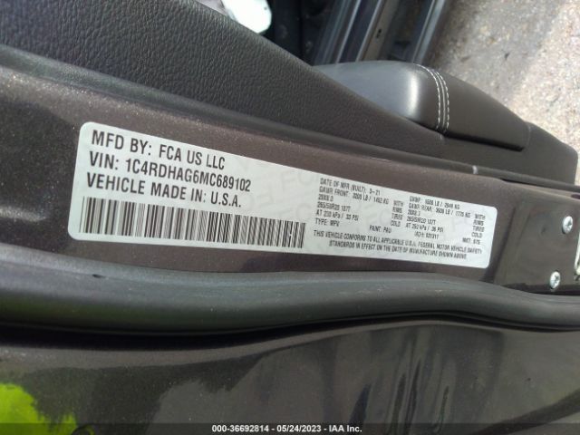 1C4RDHAG6MC689102 Dodge Durango Sxt Plus