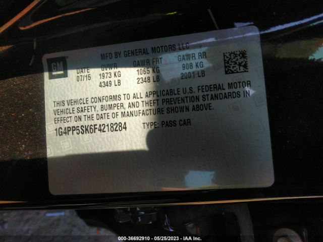1G4PP5SK6F4218284 Buick Verano