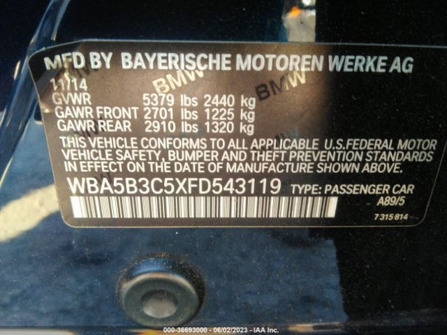 WBA5B3C5XFD543119 BMW 5 Series 535i Xdrive