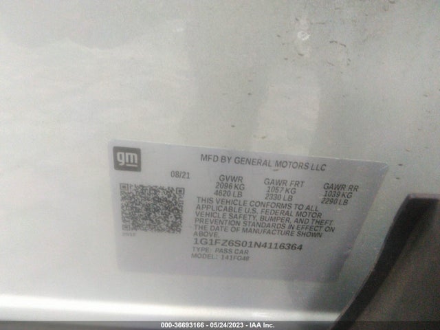 2022 Chevrolet Bolt EUV, VIN: 1G1FZ6S01N4116364