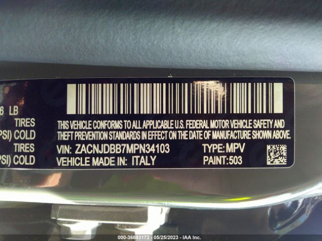 ZACNJDBB7MPN34103 Jeep Renegade Latitude