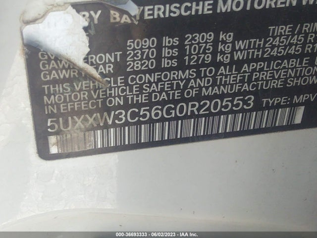5UXXW3C56G0R20553 BMW X4 Xdrive28i