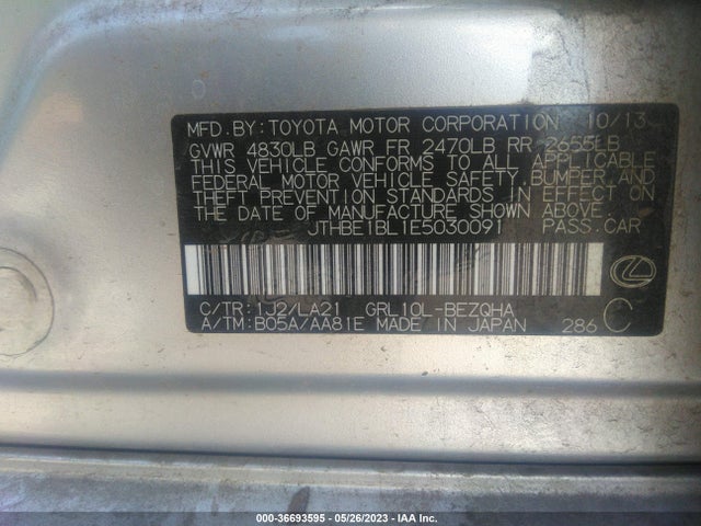 JTHBE1BL1E5030091 Lexus GS 350