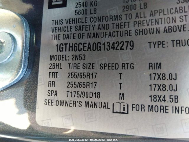 1GTH6CEA0G1342279 GMC Canyon 4wd Sle