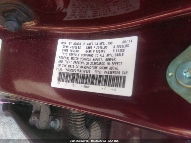 Honda Accord Sedan Lx 2014 1HGCR2F31EA308555 Image 10