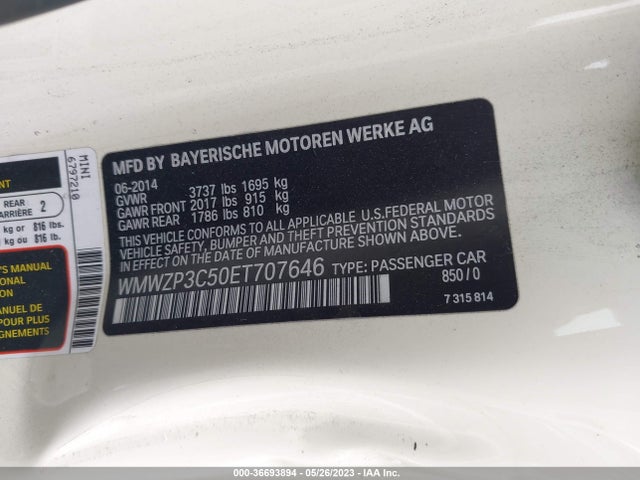 2014 Mini Cooper, VIN: WMWZP3C50ET707646