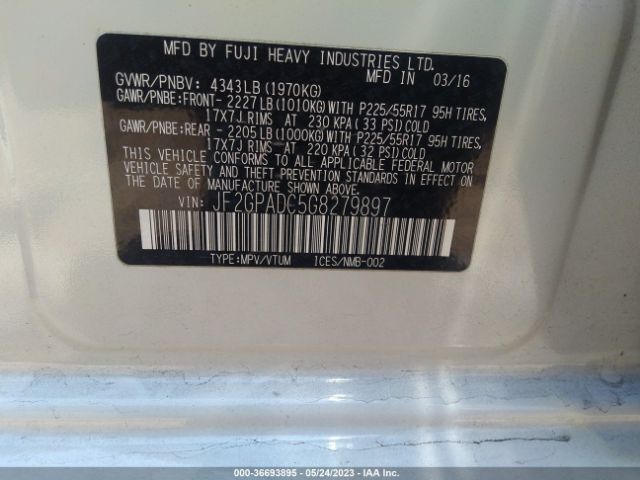 JF2GPADC5G8279897 Subaru Crosstrek Premium