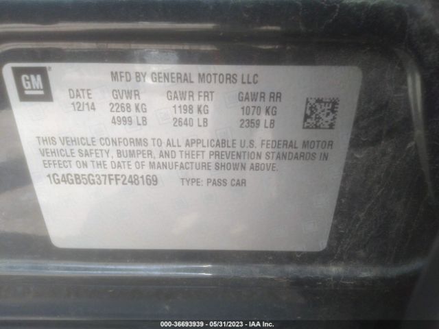 1G4GB5G37FF248169 Buick Lacrosse Leather