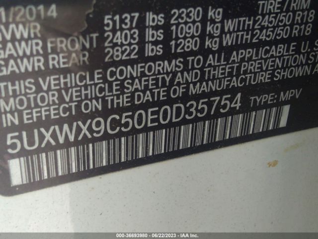 5UXWX9C50E0D35754 BMW X3 Xdrive28i