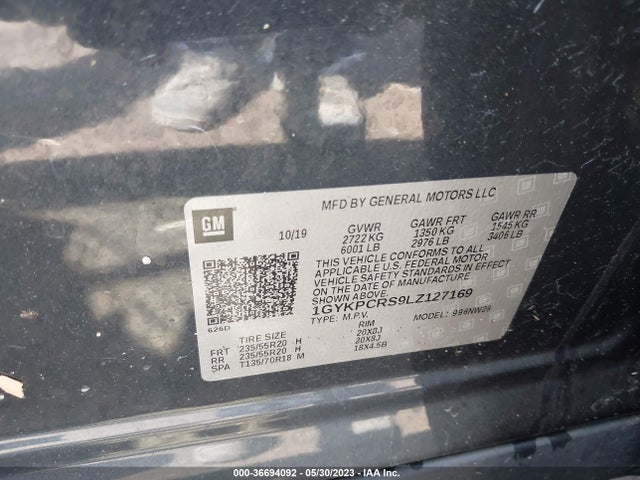 1GYKPCRS9LZ127169 Cadillac Xt6 Fwd Premium Luxury