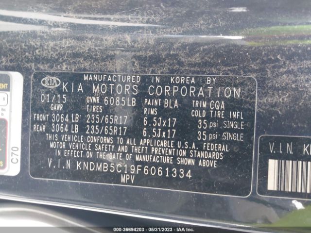 KNDMB5C19F6061334 KIA SEDONA LX