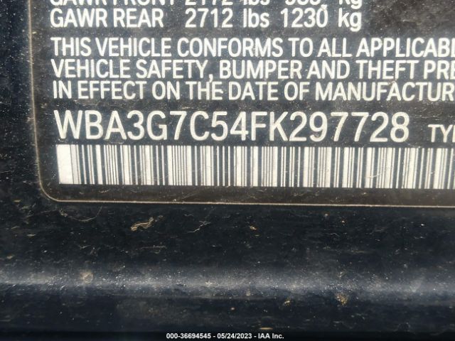 WBA3G7C54FK297728 BMW 3 Series 328i Xdrive