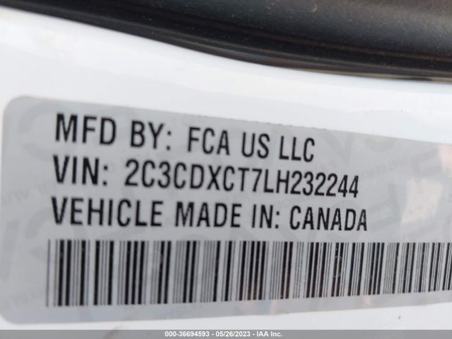 2C3CDXCT7LH232244 Dodge CHARGER R/T