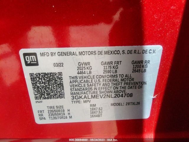 3GKALMEV2NL204708 GMC Terrain Sle