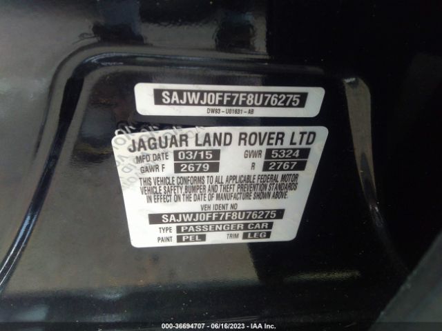 SAJWJ0FF7F8U76275 Jaguar Xf V6