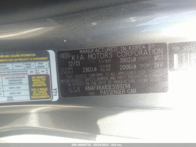 KNAFX6A83E5189294 KIA Forte Koup Ex