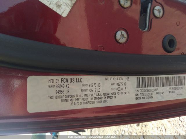 2C3CDZAG2JH224082 Dodge Challenger Sxt Plus